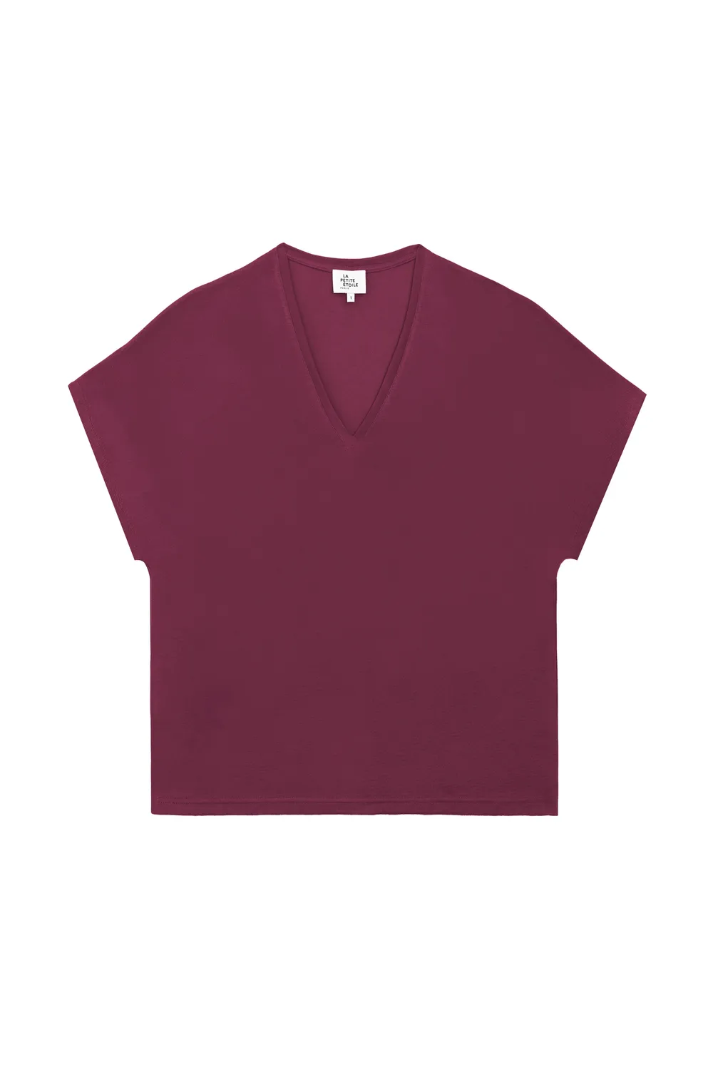 La Petite Etoile Marcelina T-shirt bordeaux wijd