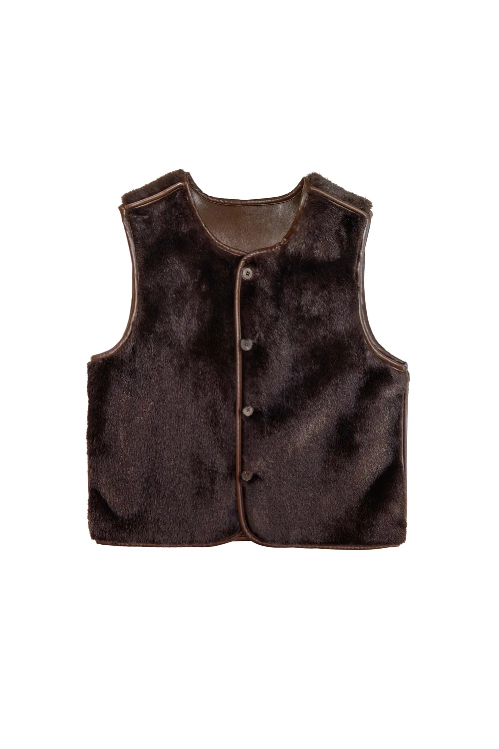 La Petite Etoile Vonia bodywarmer bruin omkeerbaar