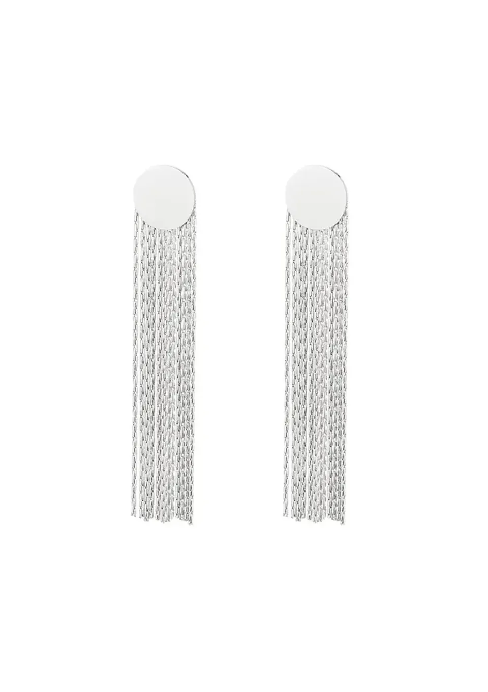 LOVEDRUNKY Statement oorbellen zilver lang 7,8 cm