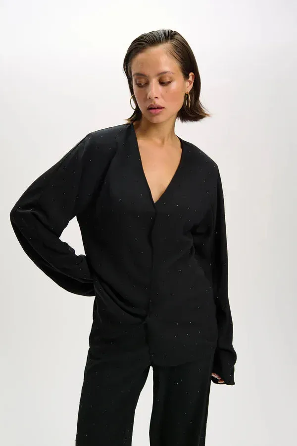 Refined Department Jill blazer zwart met strass