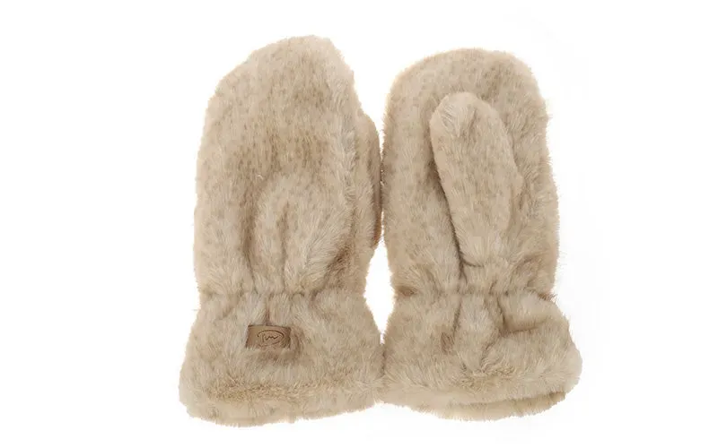 Amiek Corvara handschoenen natural dot wanten stippen