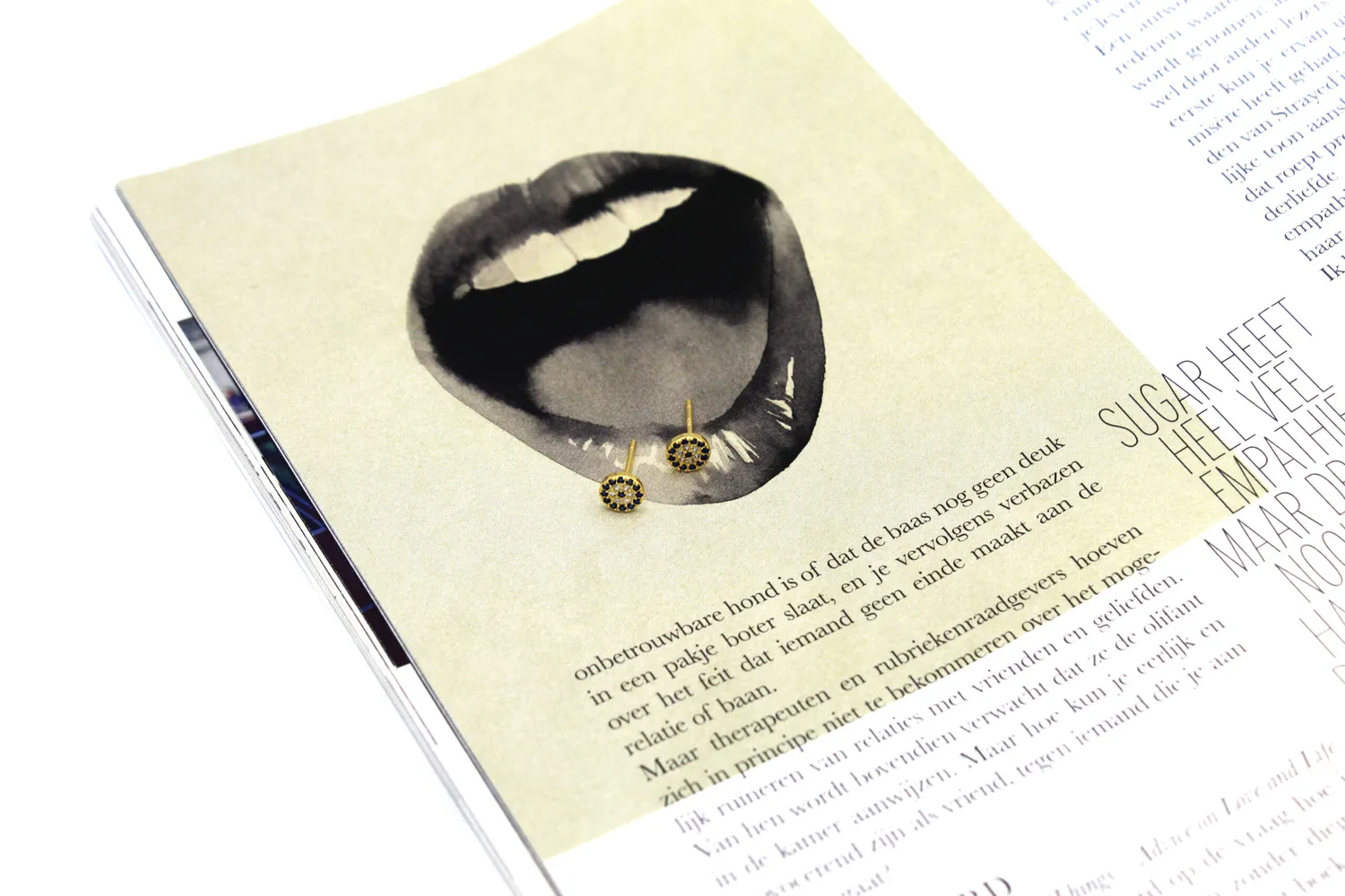 LOVEDRUNKY Studs Diamonds oorbellen goud met steentjes