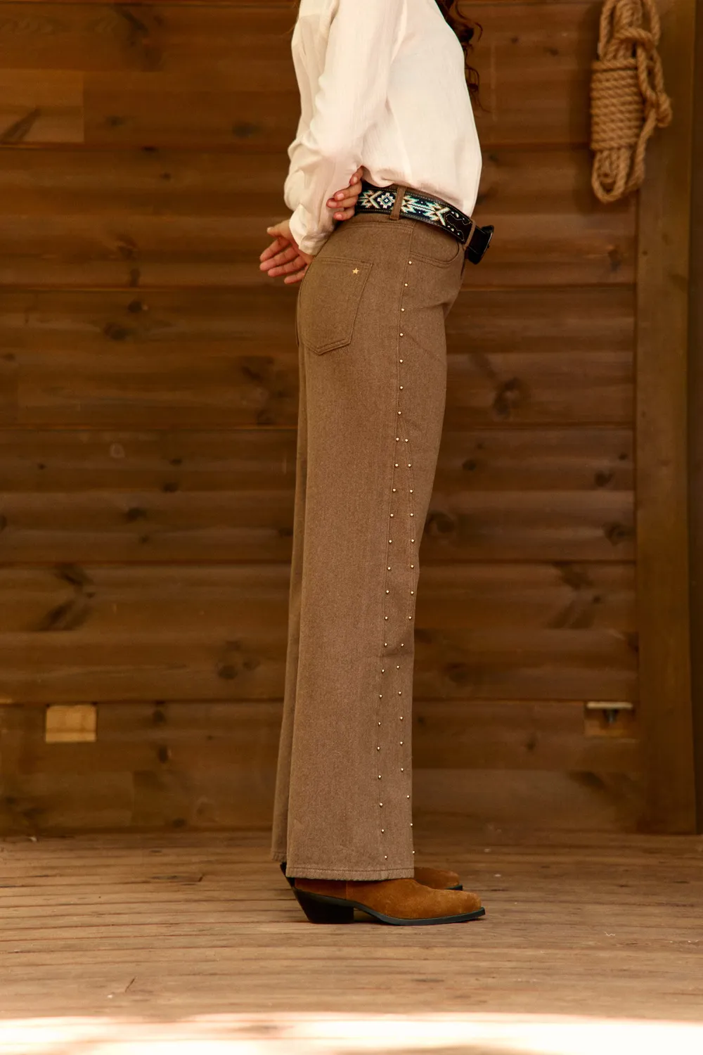 La Petite Etoile Penn broek noisette recht