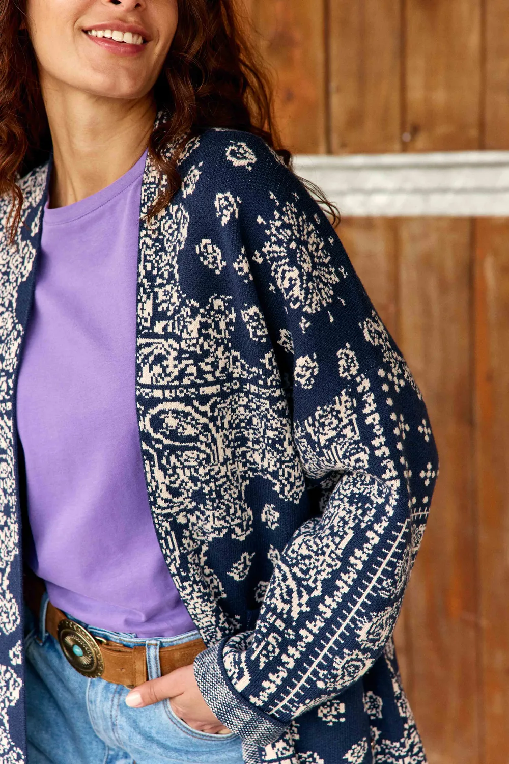 La Petite Etoile Modena vest marine bandana print