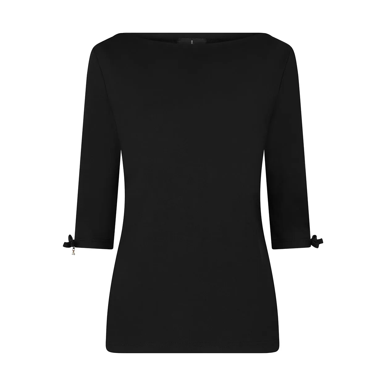 Laboutiek Colette Top zwart boothals driekwart mouw