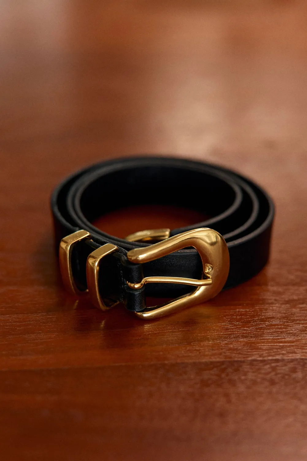 La Petite Etoile Anais leren riem 00-noir zwart