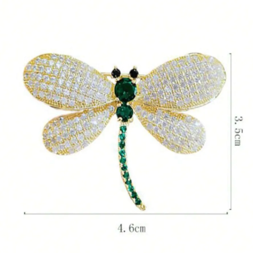 Tatyana Enchanted Dragonfly broche groen libelle