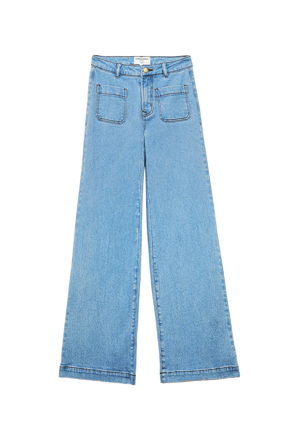 La Petite Etoile Atlanty wijde jeans stone katoen