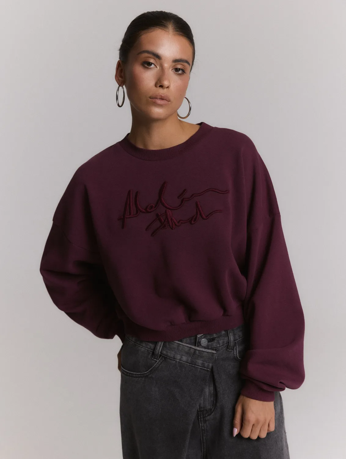 Amiek Feddy sweater plum oversized S-XL