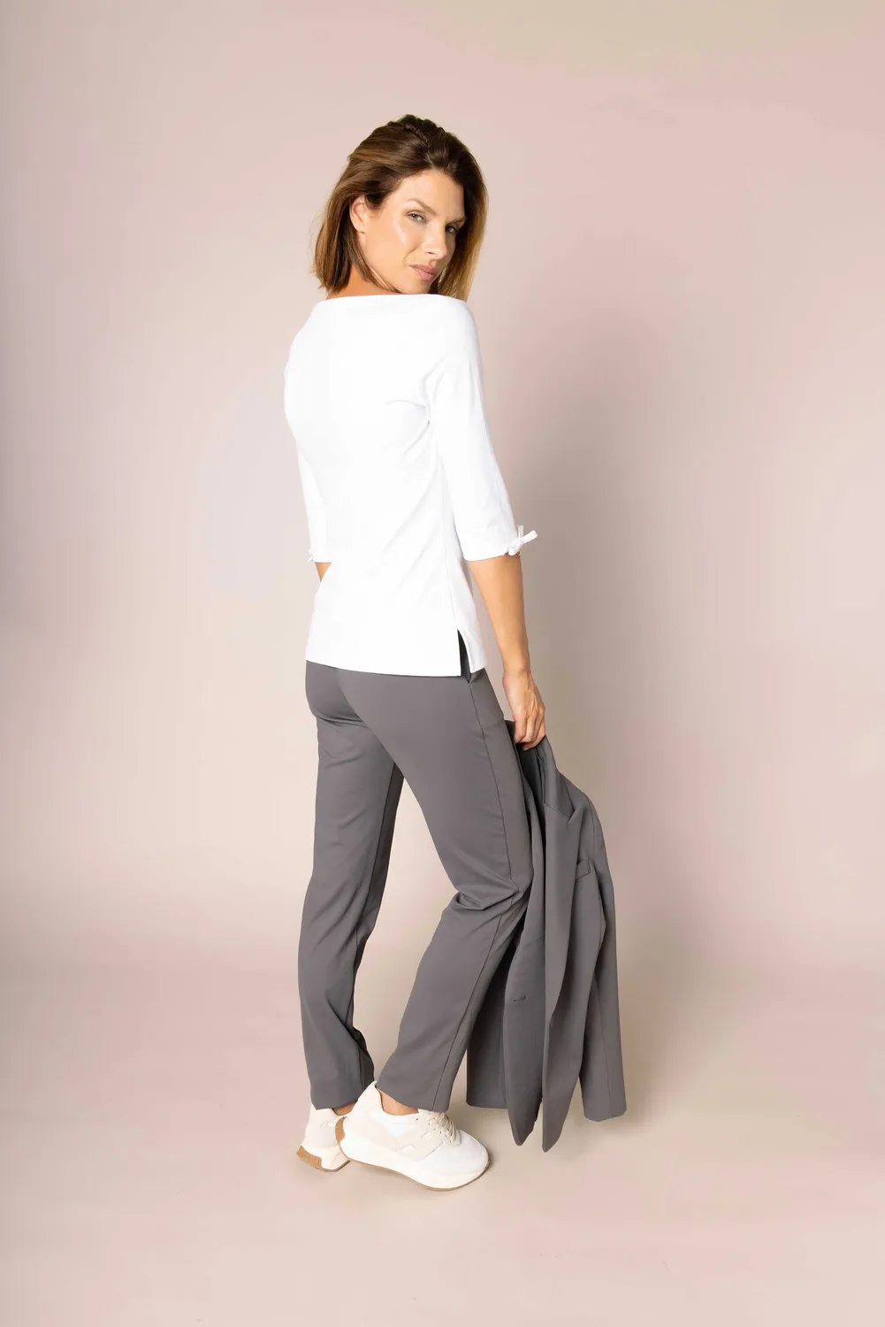 Laboutiek Colette Top wit boothals 3/4 mouw