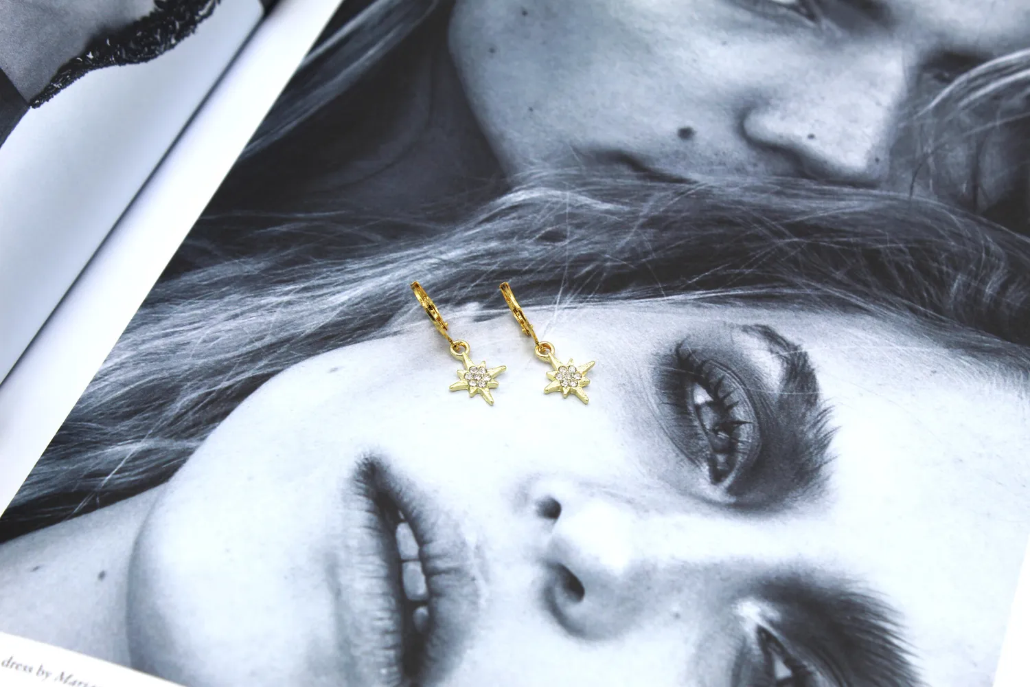LOVEDRUNKY Hoops Star oorbellen goud met ster