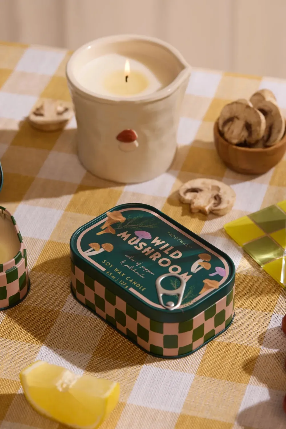 Amiek Bistro kaars blik mushroom paddestoel