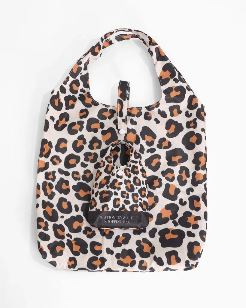 Amiek Shopping Bag Leopard tas opvouwbaar