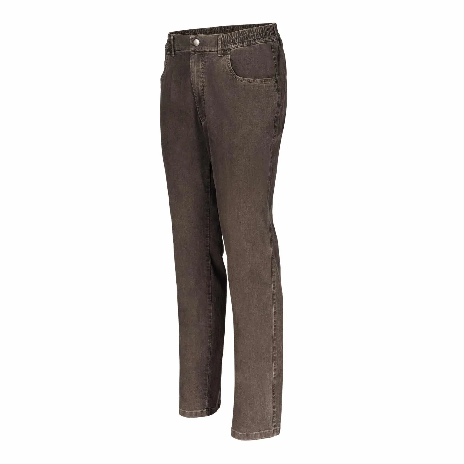 Seniorenkleding Mario herenjeans grijs elastische taille