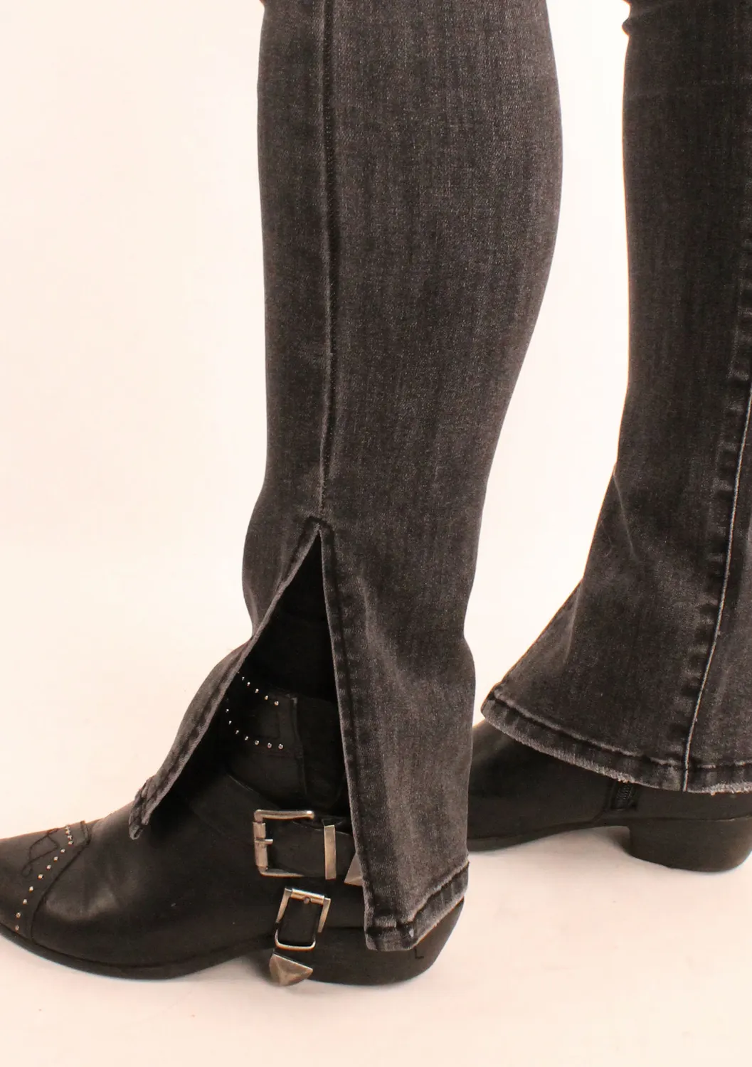LOVEDRUNKY Jeans Skinny Split skinny jeans donkergrijs split