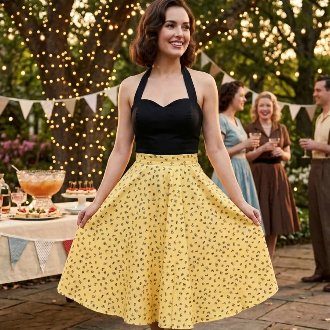 Tatyana Annette rok geel Save the Bees circle