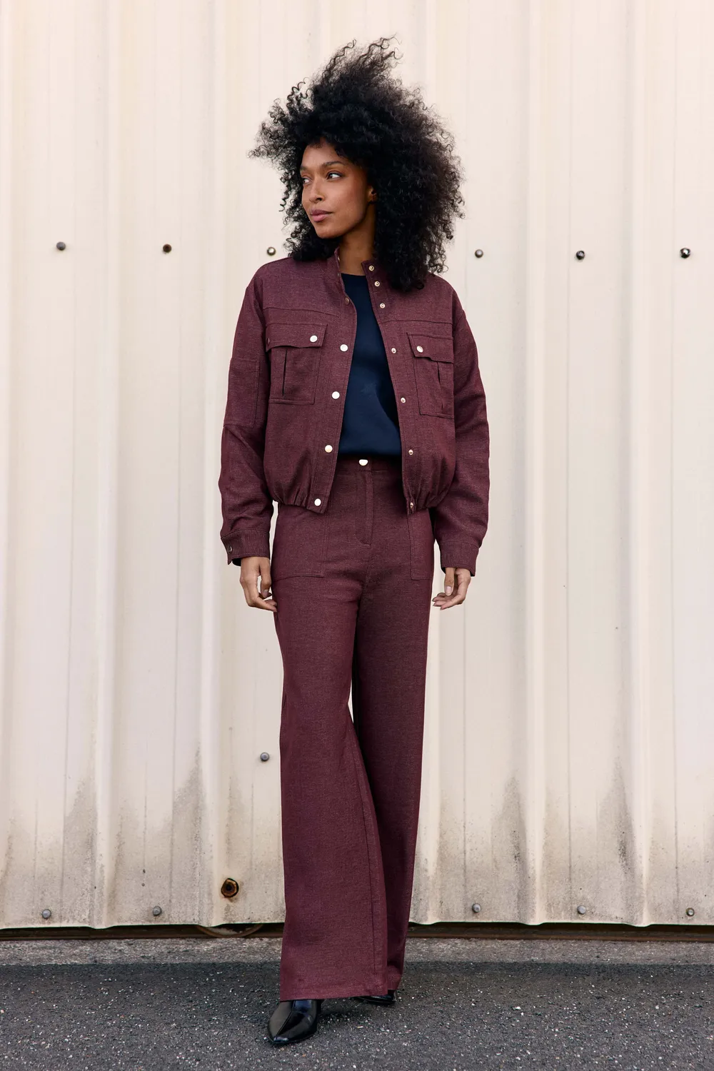 La Petite Etoile Vesky blouson bordeaux gemêleerd