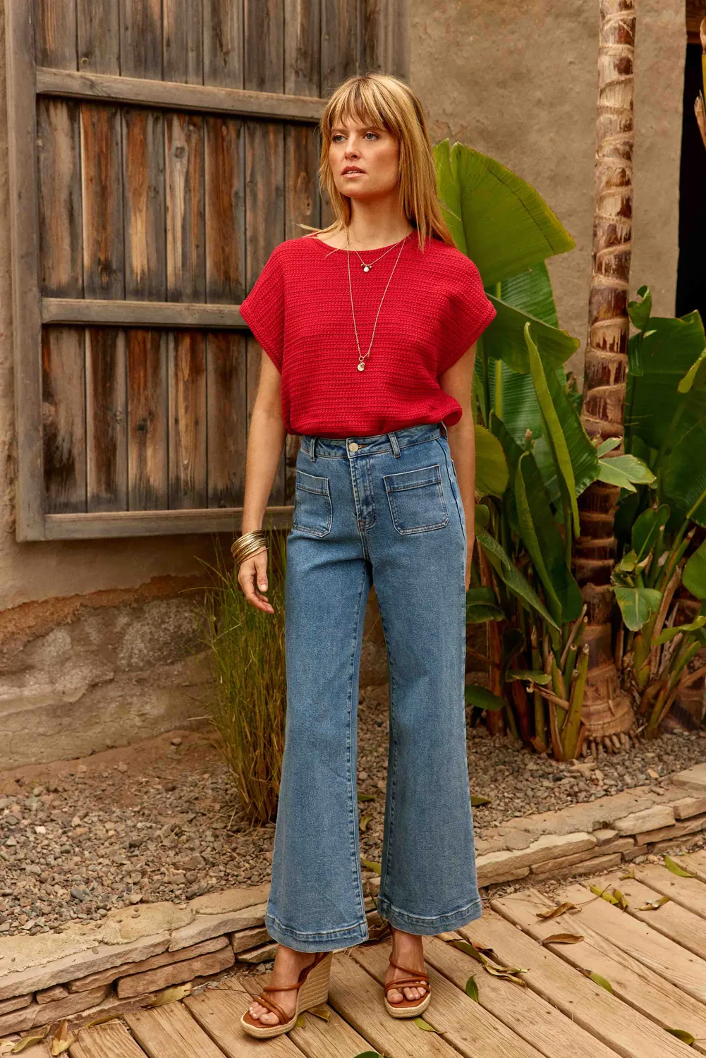 La Petite Etoile Atlanty jeans wijd medium stone