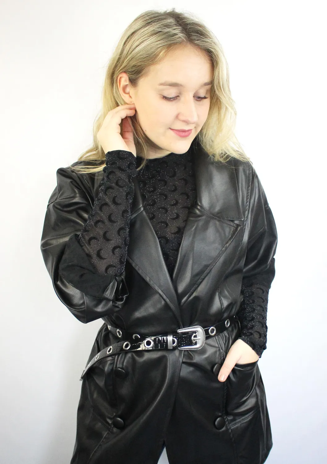 LOVEDRUNKY Leather Jacket jas zwart oversized