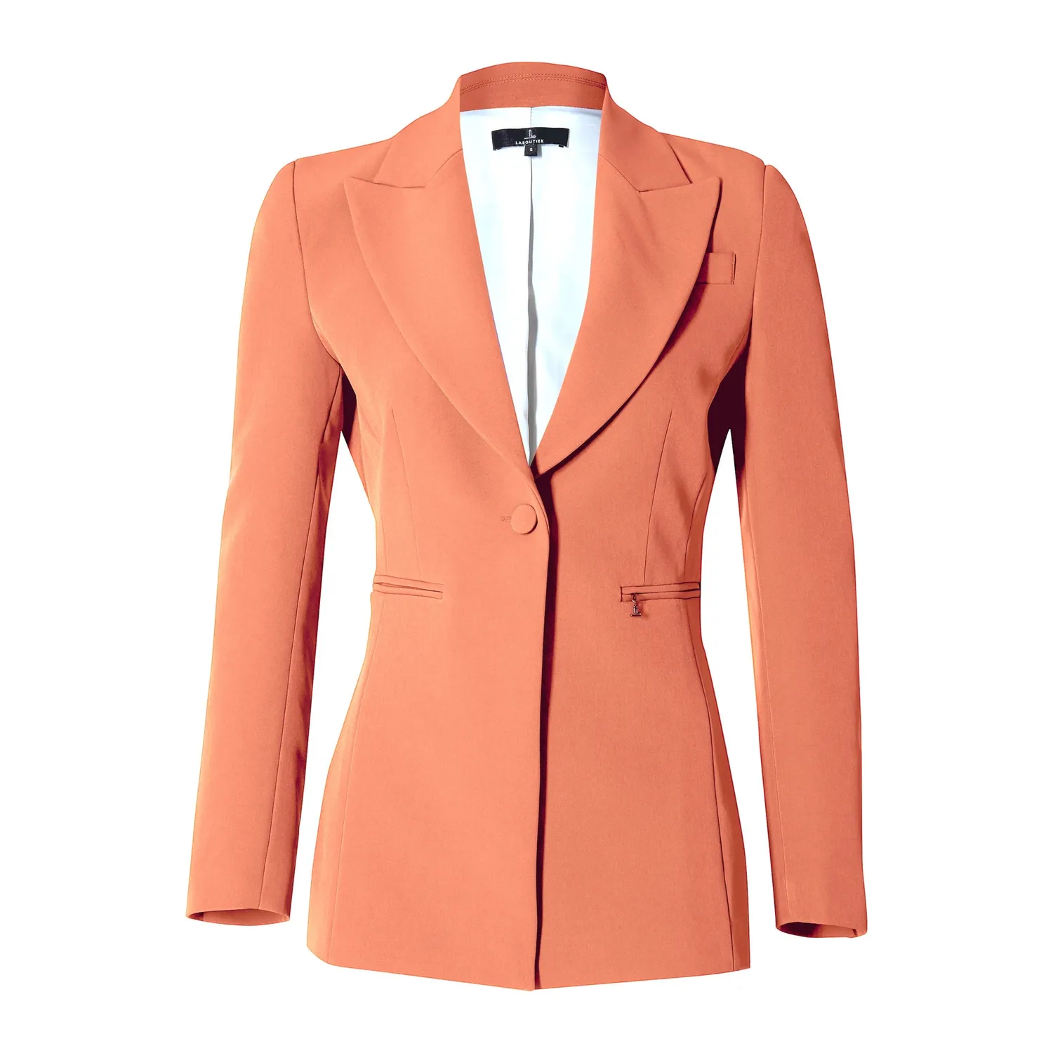 Laboutiek Blazer Long Model blazer peach ruim elegant