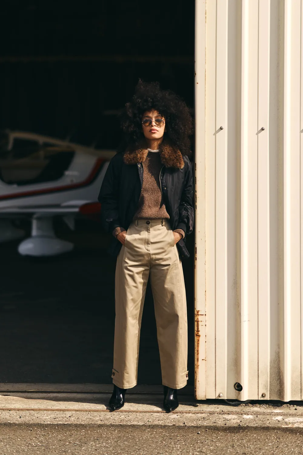 La Petite Etoile Naria bomber zwart oversize