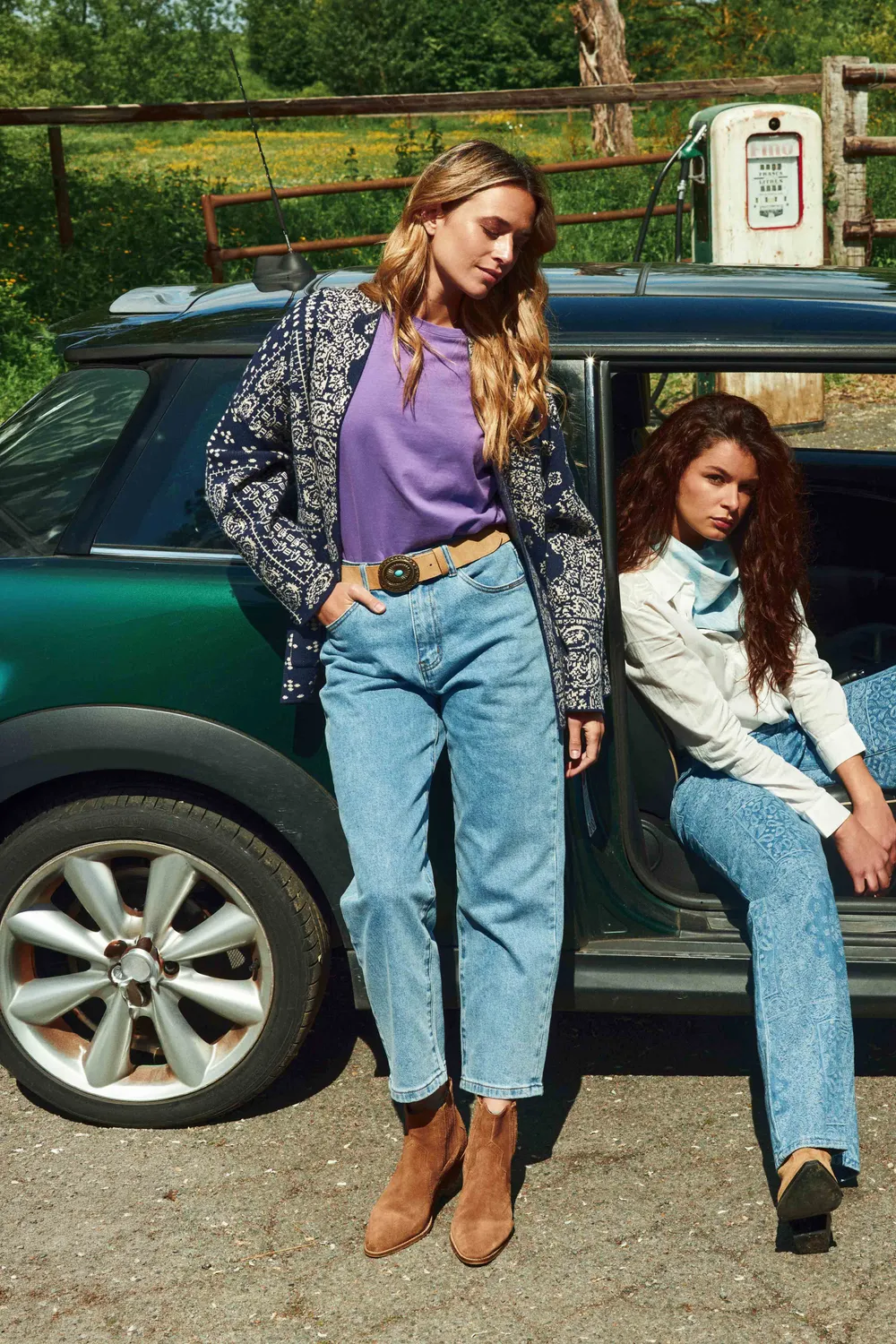 La Petite Etoile Pietra mom jeans stone blauw