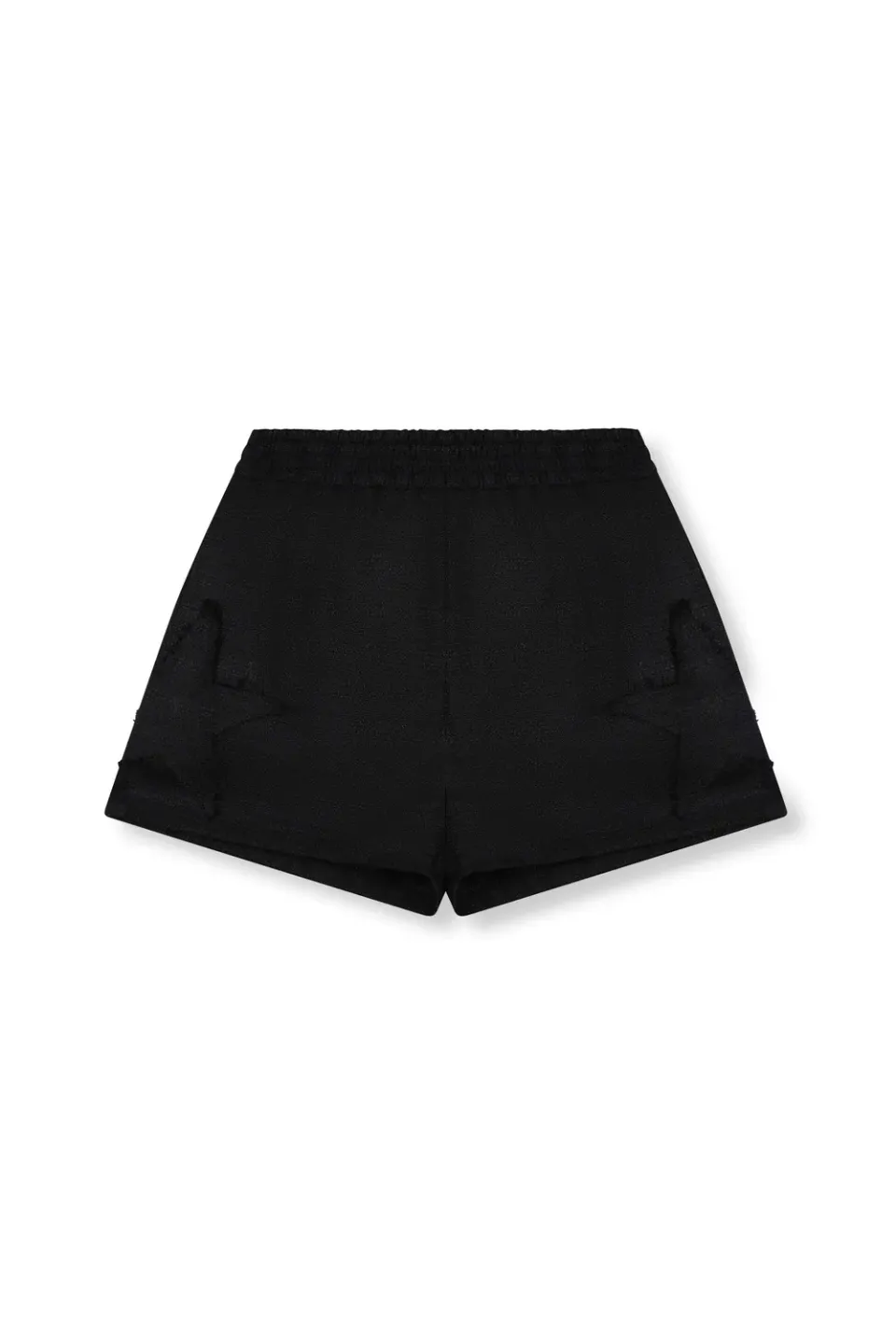 Amiek Refined Mone short zwart tweed elastische taille