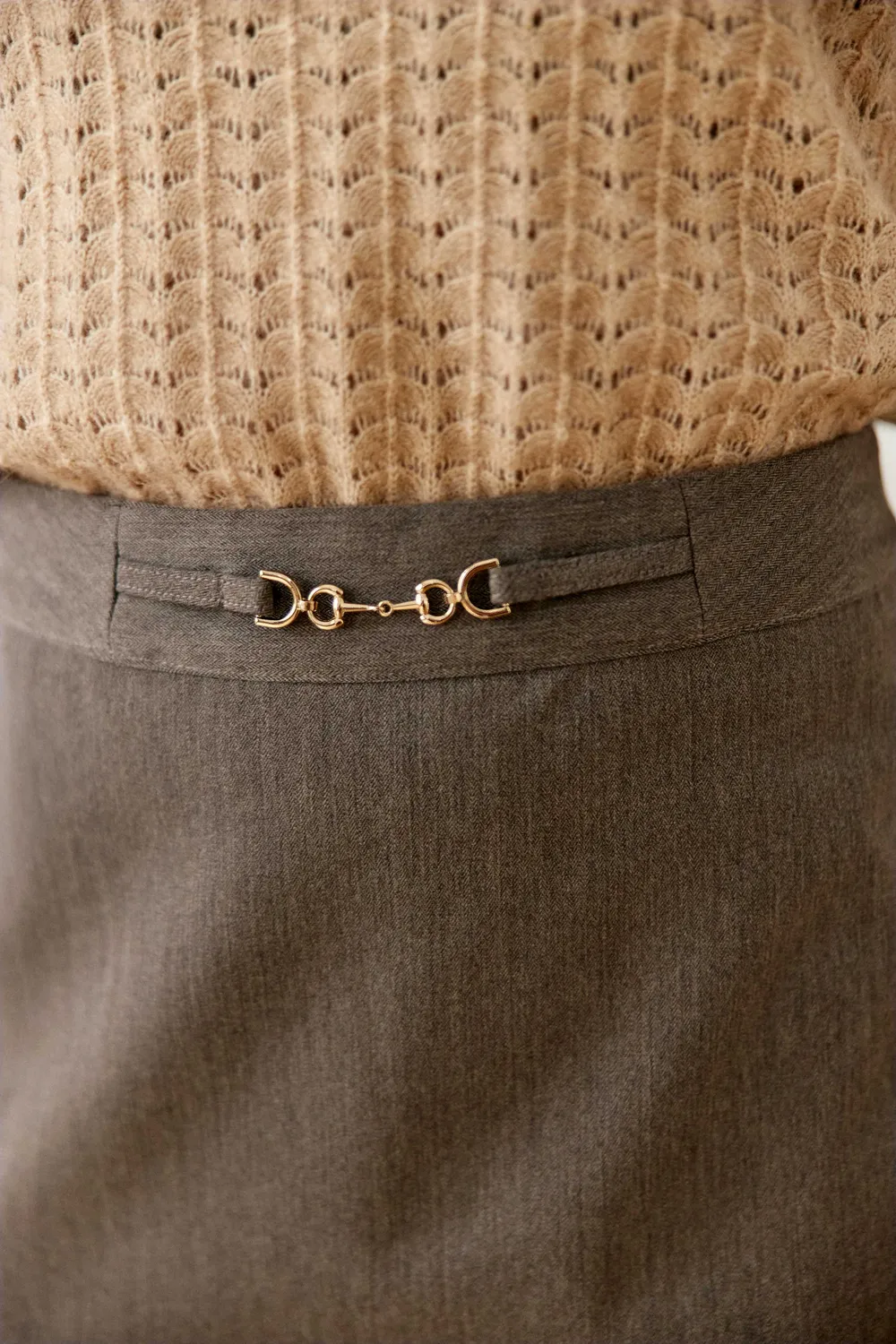 La Petite Etoile Janino mini rok taupe recht