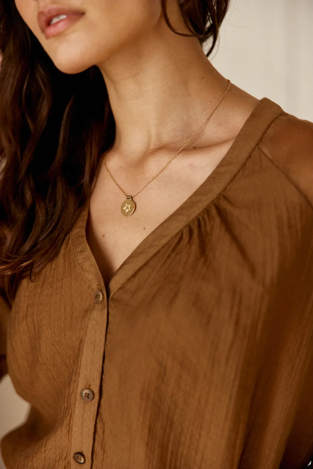 La Petite Etoile Bertino blouse camel wijd