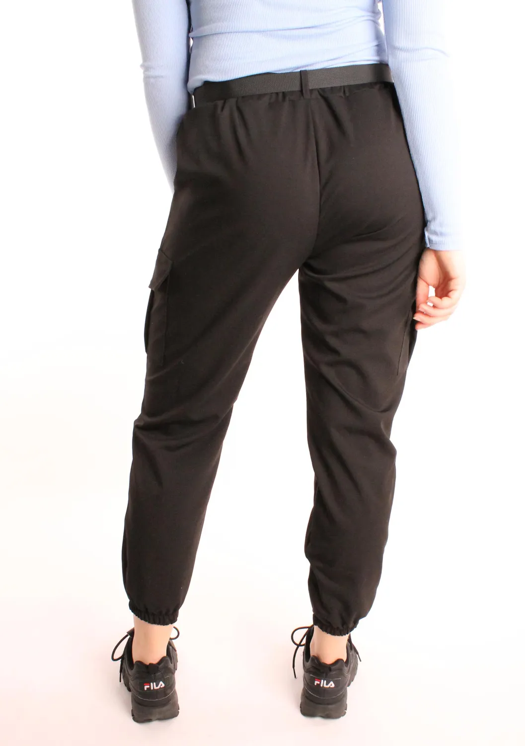 LOVEDRUNKY Cargo broek zwart one size baggy XS-M