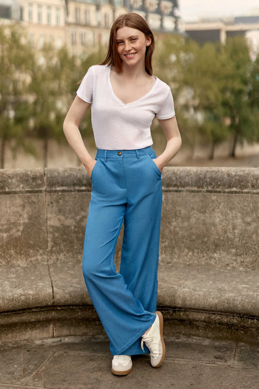 La Petite Etoile Elvie T-shirt wit basic katoen