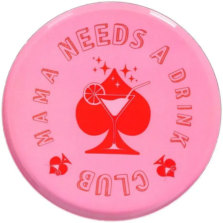 Lovetray Mama Needs A Drink schaaltje roze ijzer