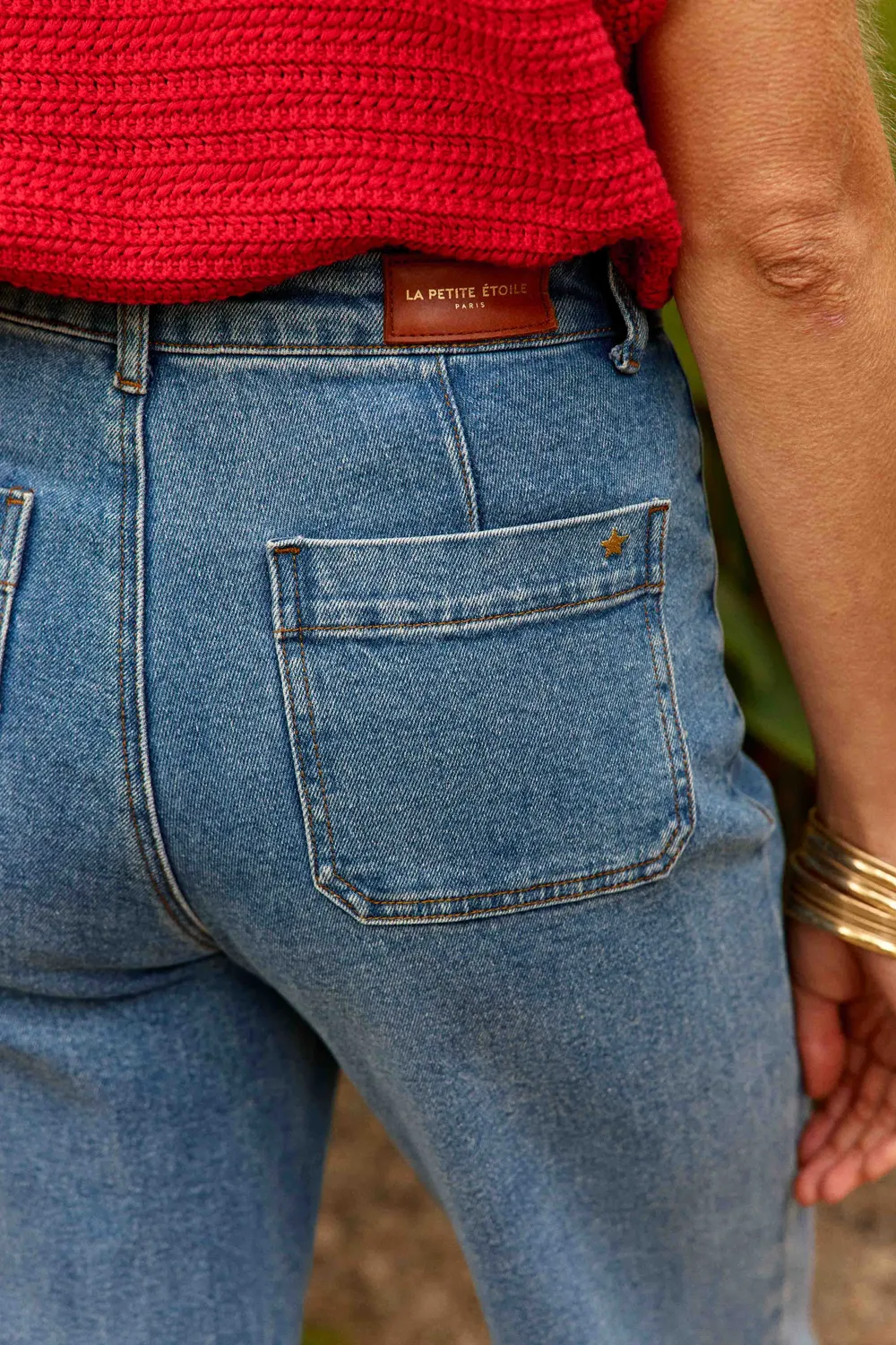 La Petite Etoile Atlanty jeans wijd medium stone