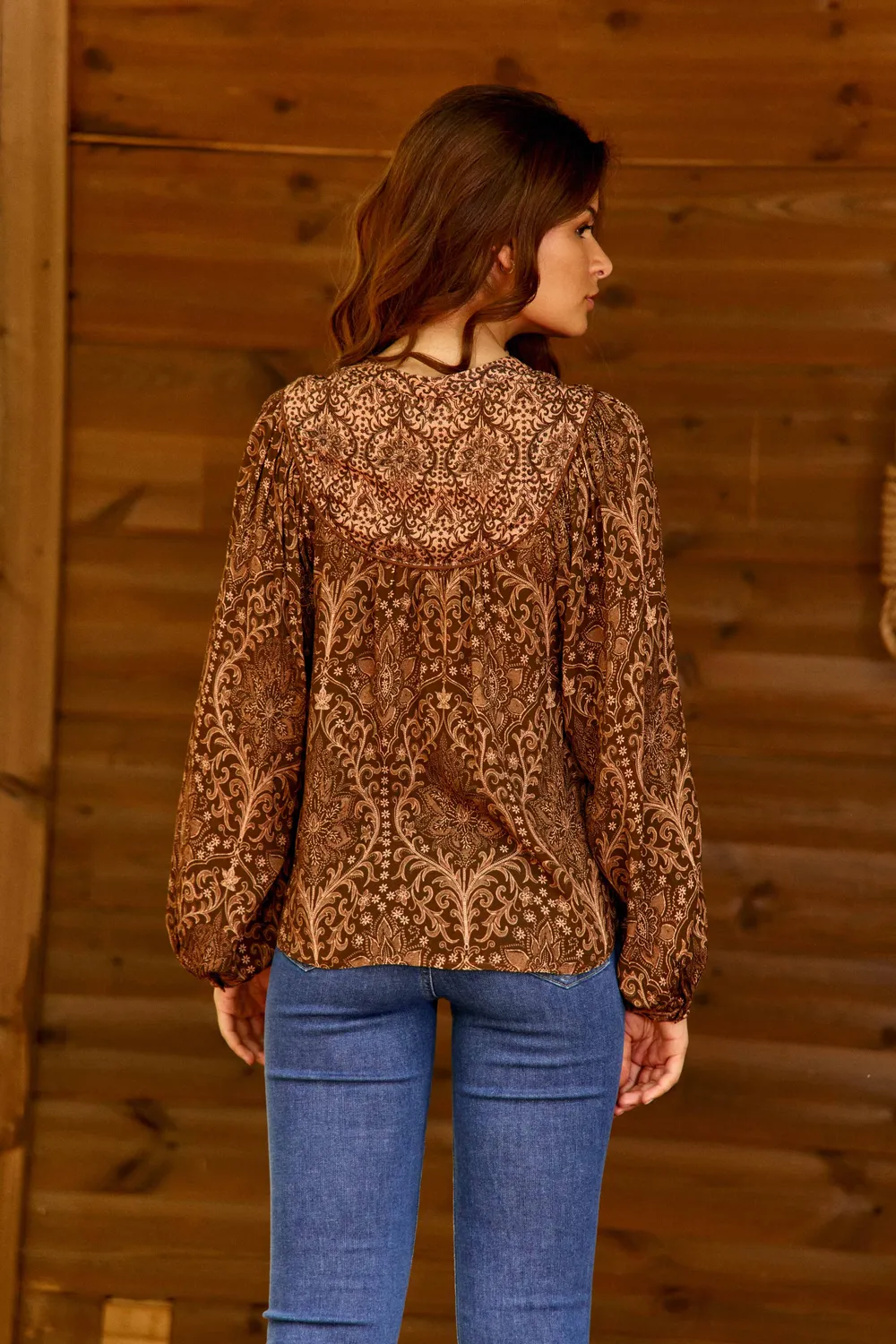 La Petite Etoile Blyn blouse boho bruin paisley