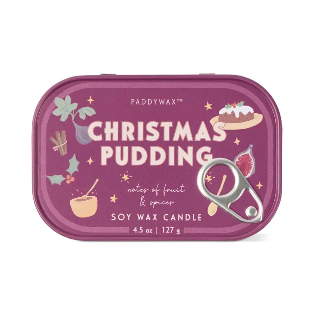 Amiek Bistro kaars christmas pudding blik 128g