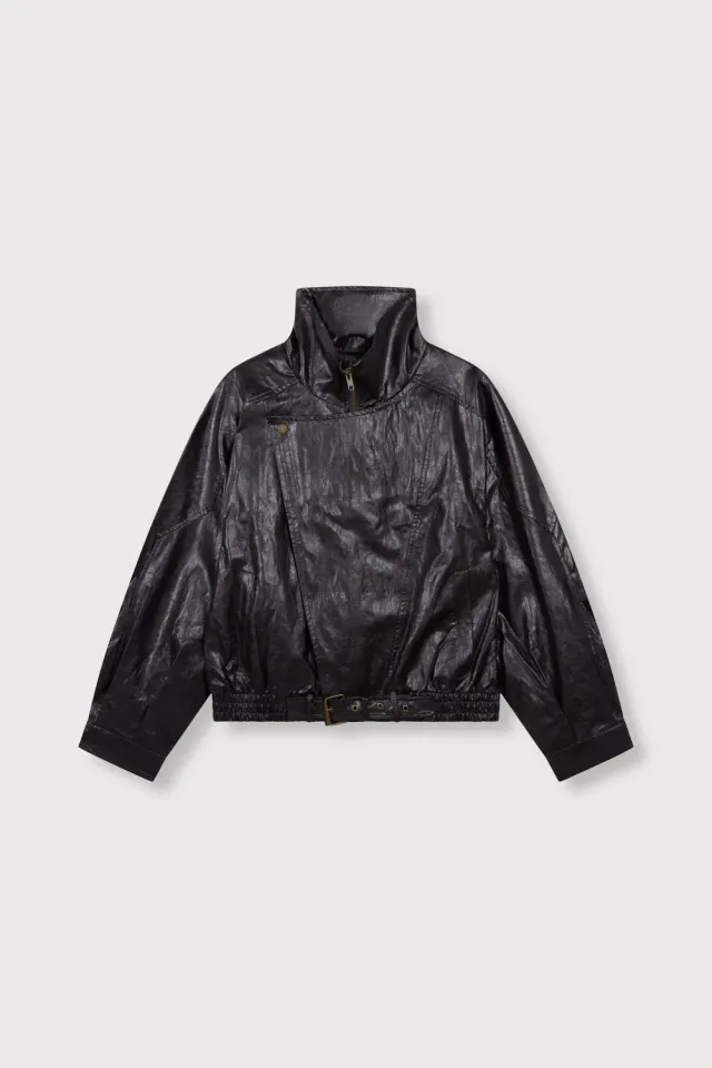Amiek Lee Buckle jacket choc brown M oversized