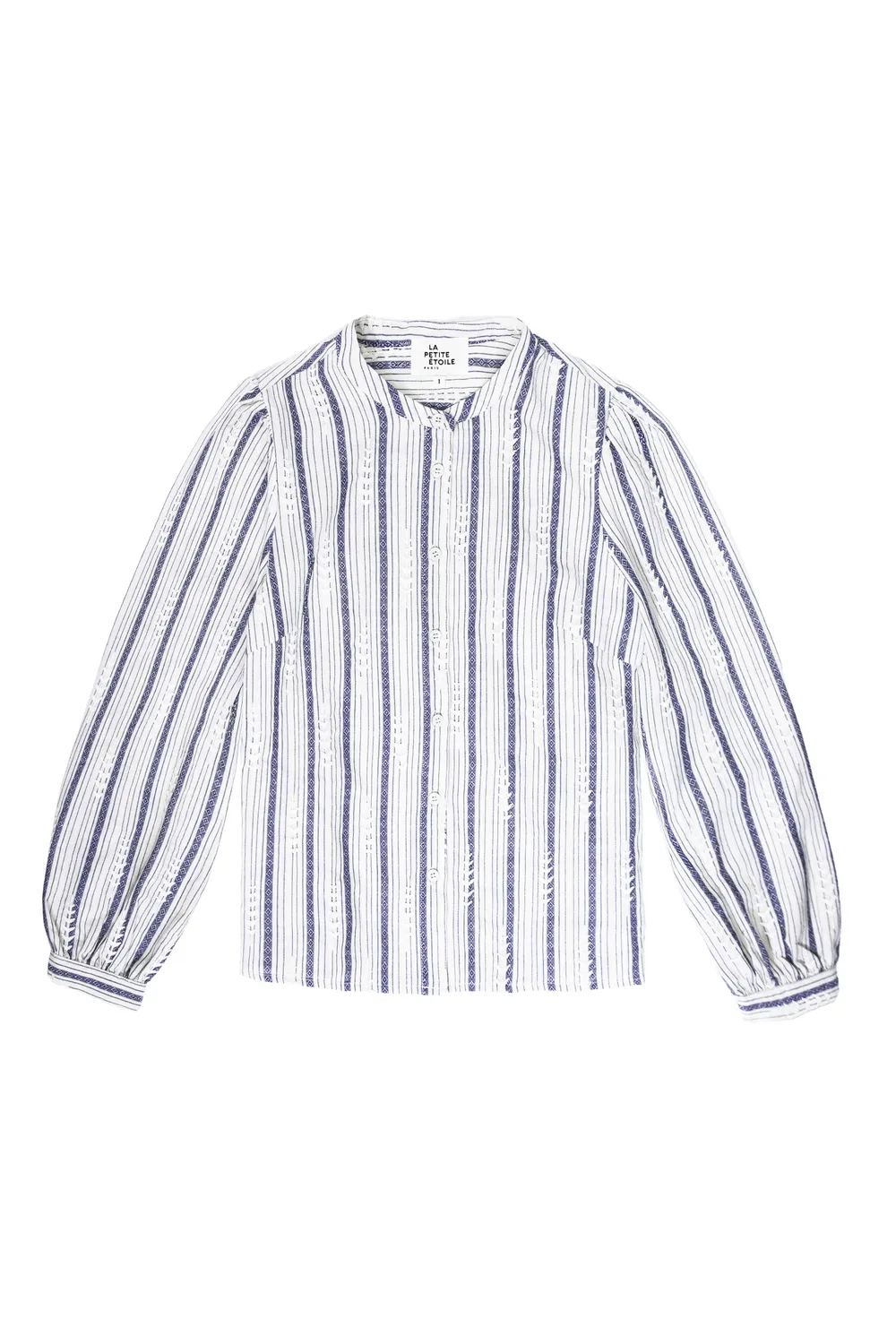 La Petite Etoile Bloya gestreepte blouse ecru
