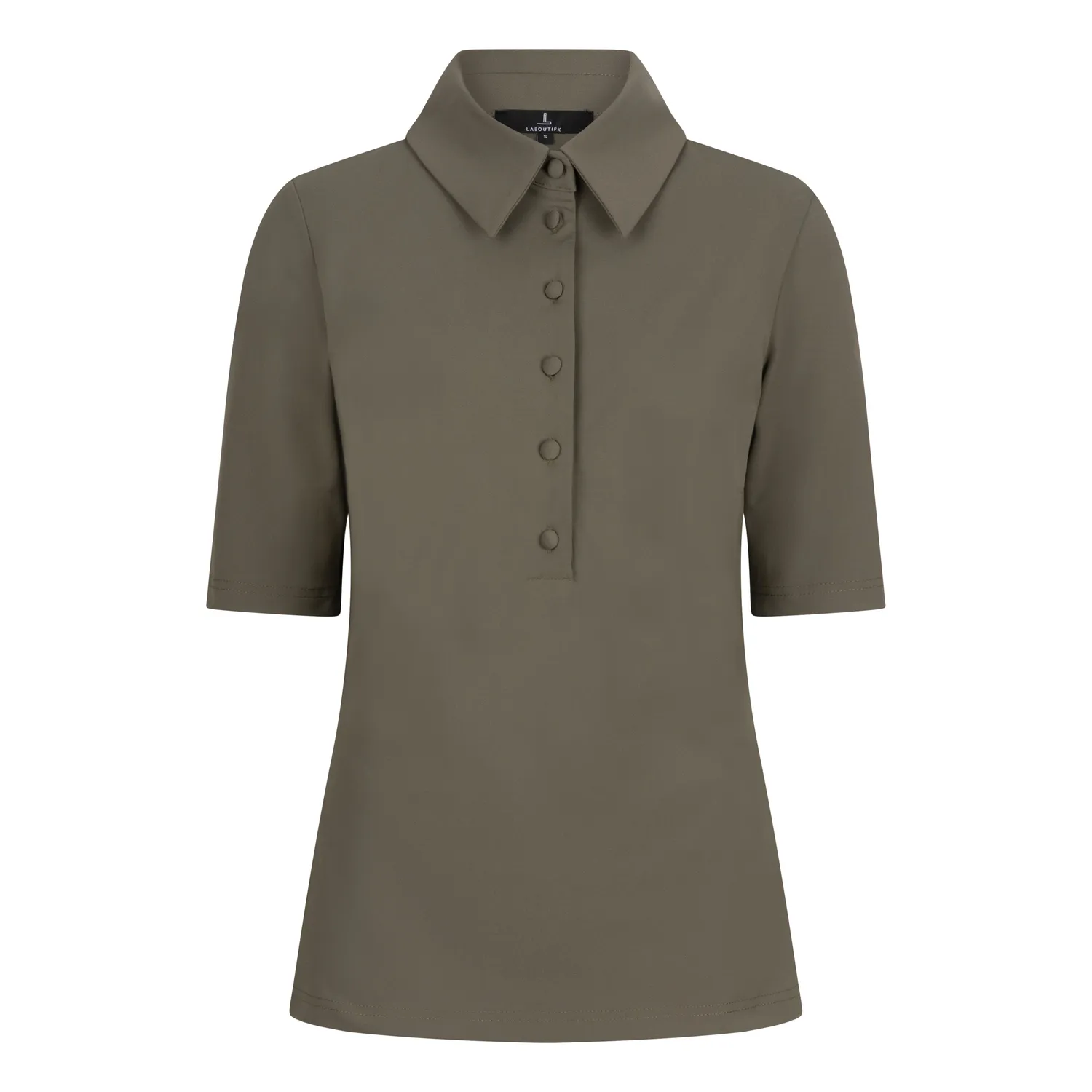 Laboutiek Chic Polo polo groen travel driekwart mouw