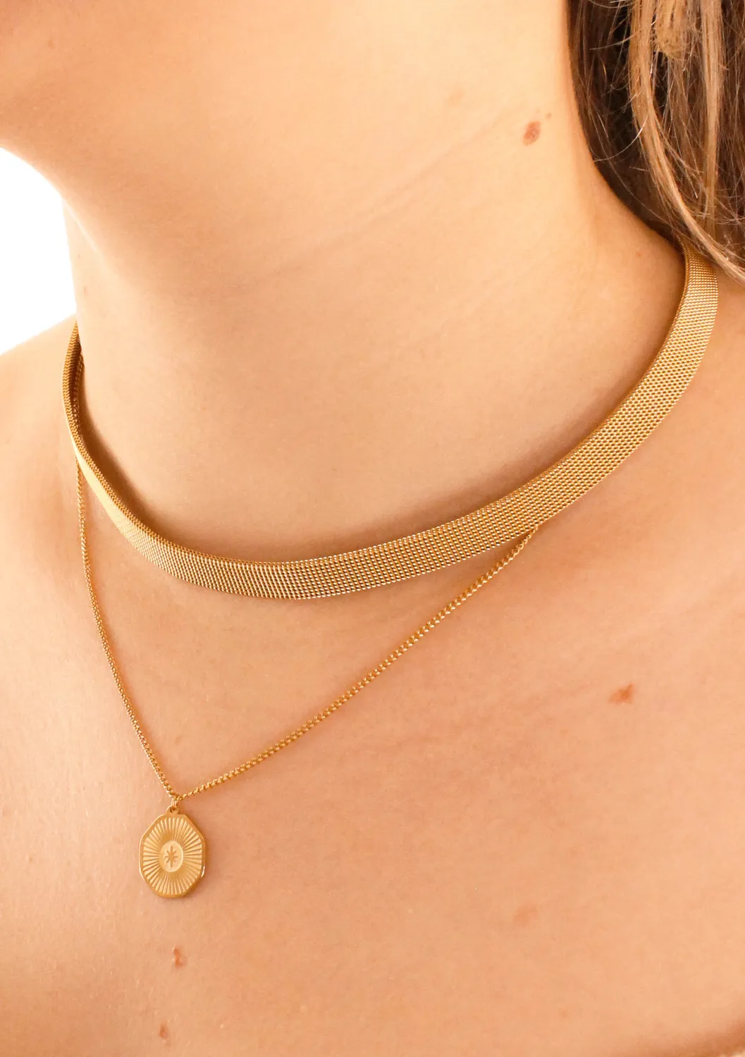 LOVEDRUNKY Elegant ketting goud 35 cm verstelbaar