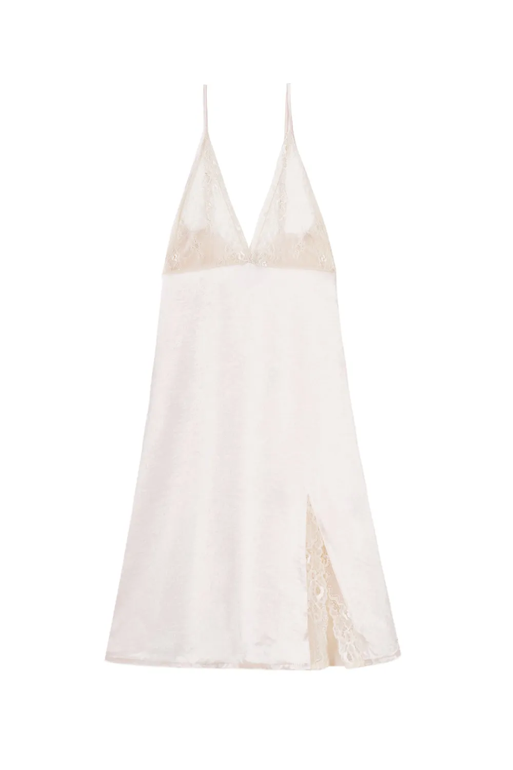La Petite Etoile Jaila nachthemd champagne satijn