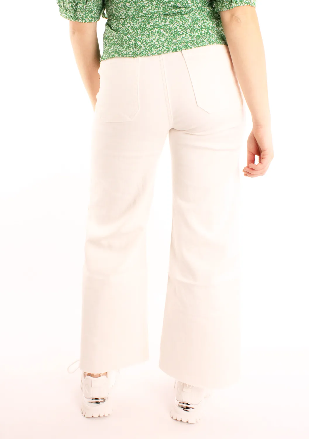 LOVEDRUNKY Wide Leg jeans wit hoge taille