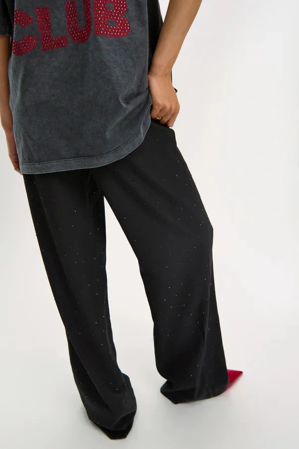 Amiek RF Pants Puck broek zwart met strass