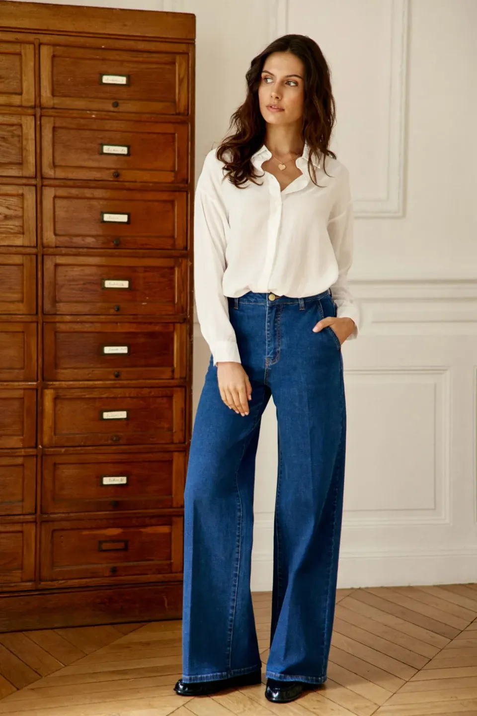 La Petite Etoile Petrona jeans wijd blauw