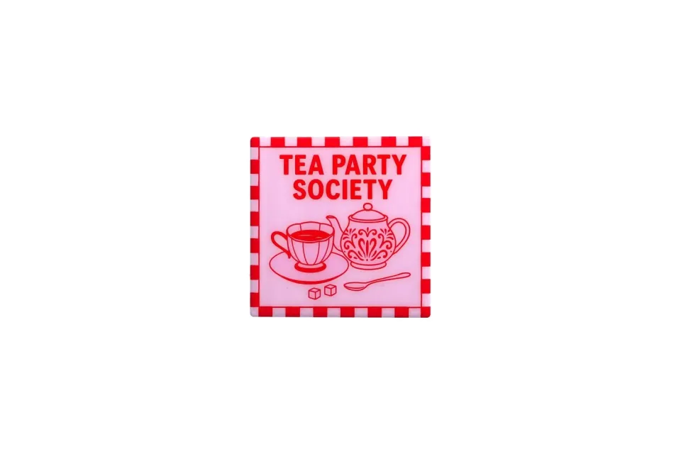 Lovetile Tea Party tegel terracotta 11 cm cadeau