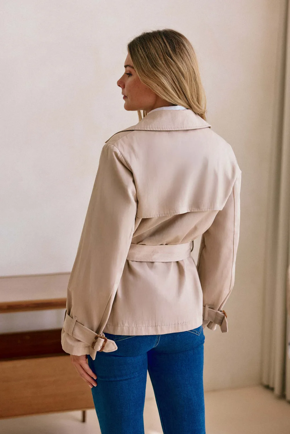La Petite Etoile Narago trenchcoat beige kort