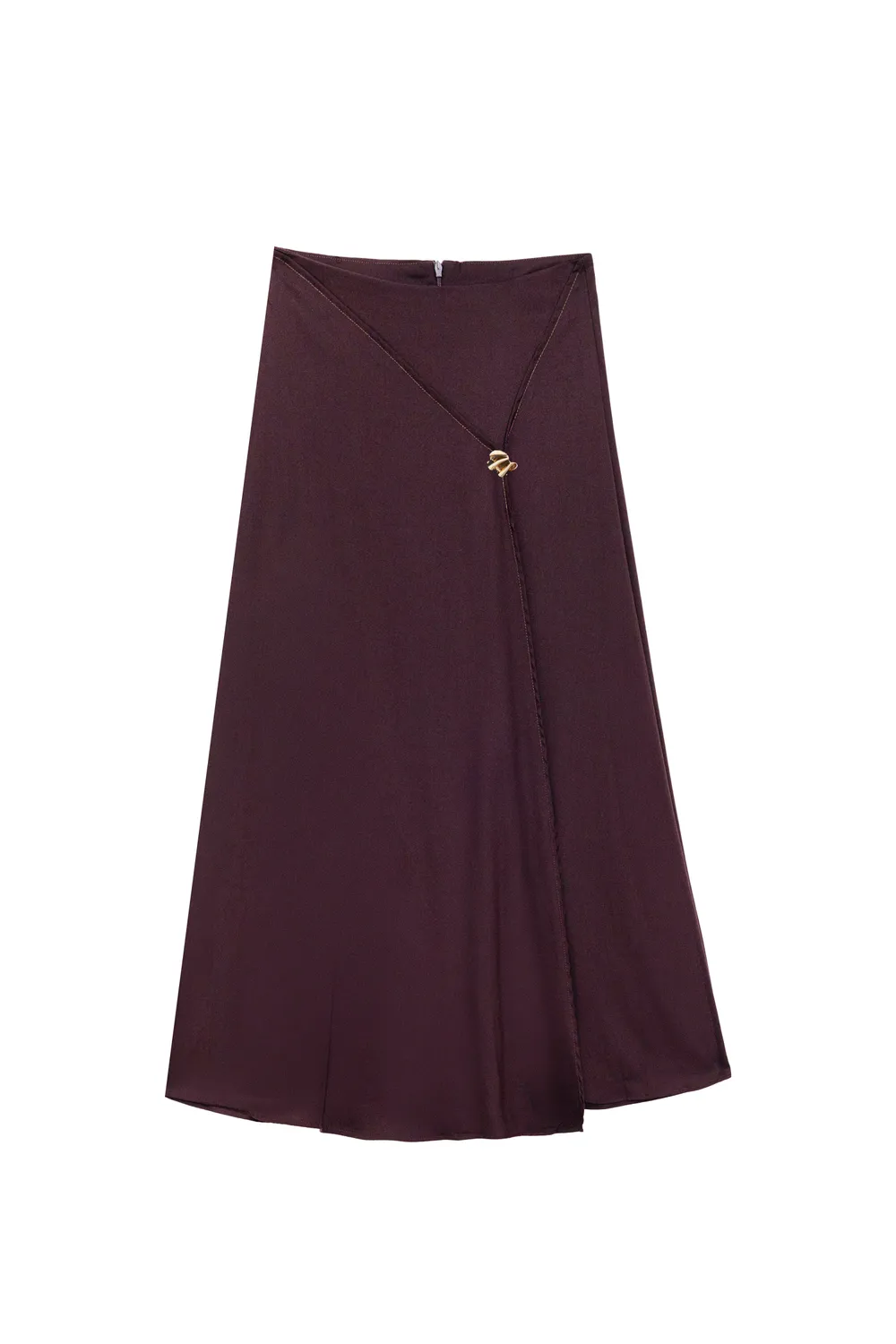 La Petite Etoile Jorie midi rok bruin asymmetrisch