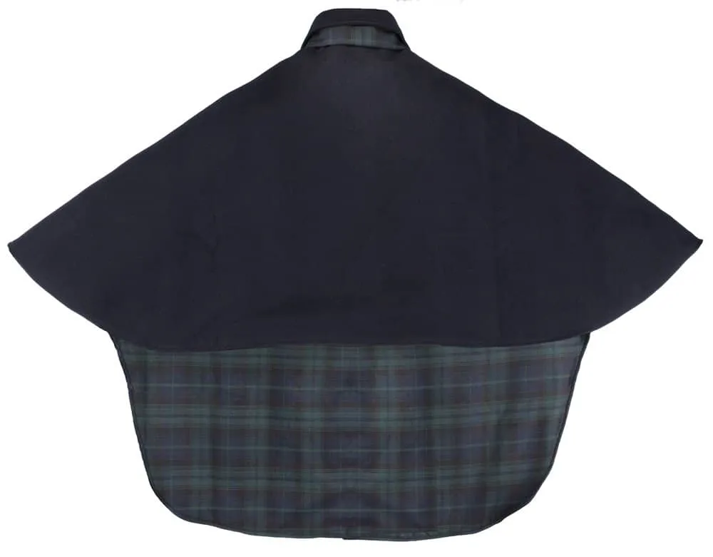Seniorenkleding rolstoelcape marine blauw warm