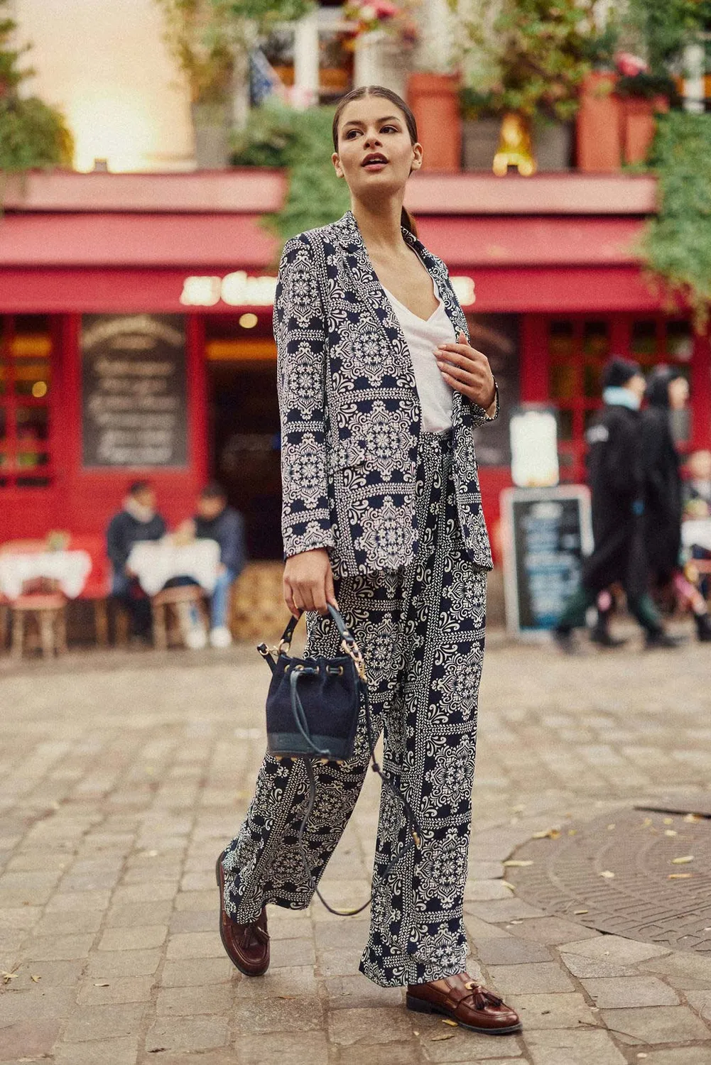 La Petite Etoile Aimmy bucket tas brut leer