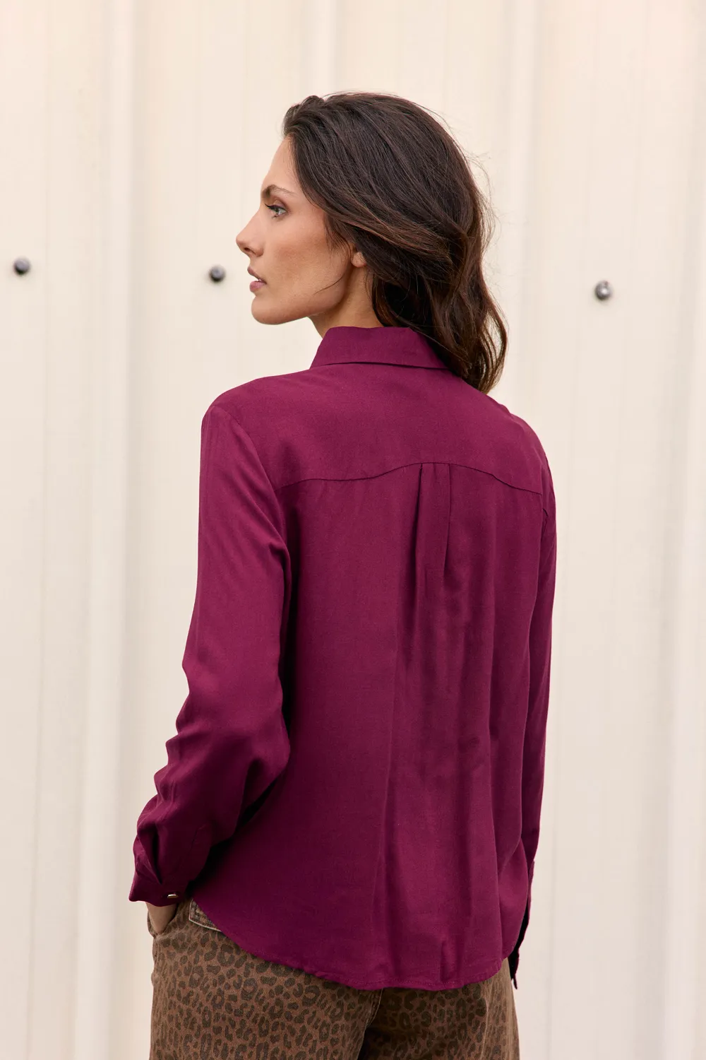La Petite Etoile Ceres blouse bordeaux lange mouw