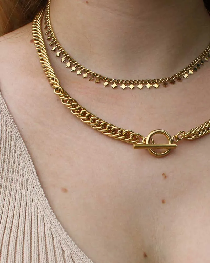 LOVEDRUNKY Dublin ketting goud 50 cm